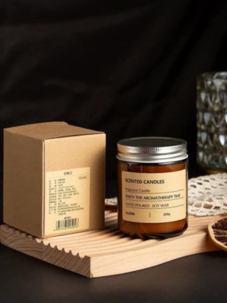 شمعة معطرة مصنوعة يدويا من شمع الصويا